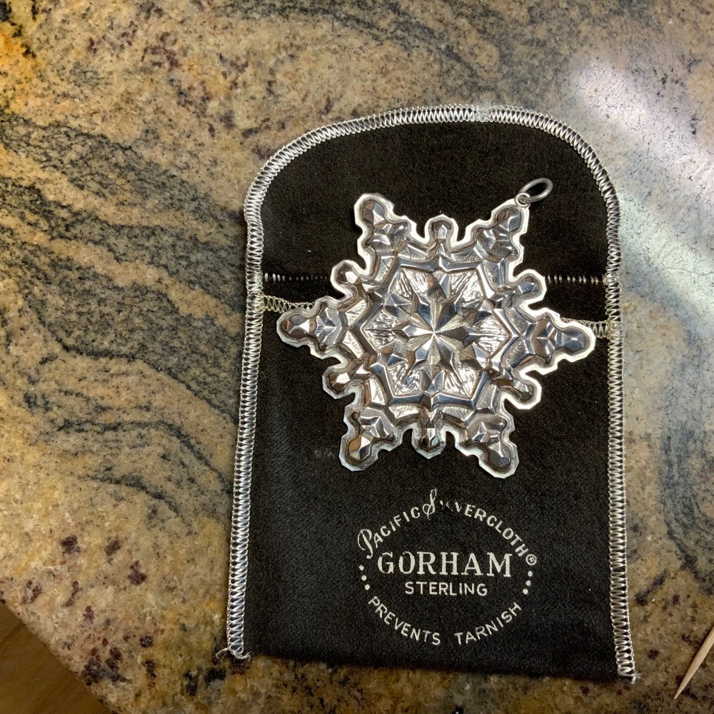 Gorham 1971 Sterling Silver Snowflake Ornament